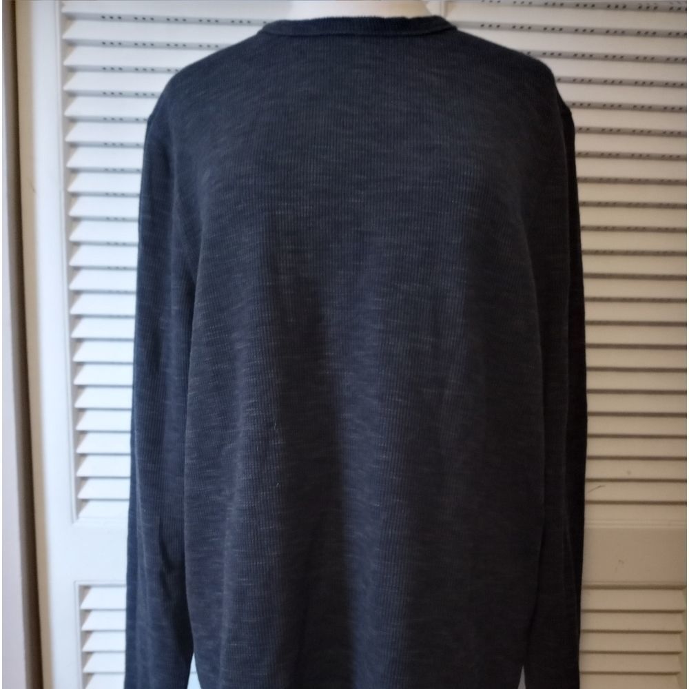 EUC-G GEORGE Black/Gray Waffle knit L/S XL-EG